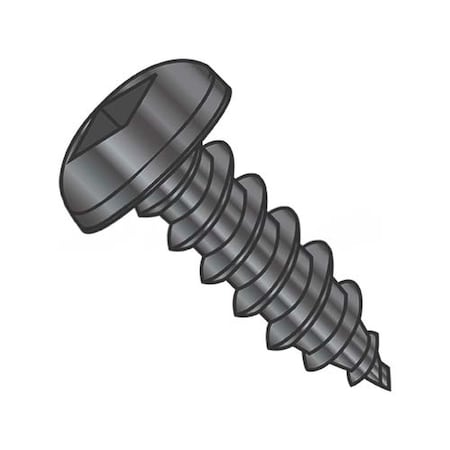 Usa Industrials Self-Drilling Screw, #8-18 x 3/4 in, Black Oxide Steel Pan Head Square Drive BULK-SCRW-14789